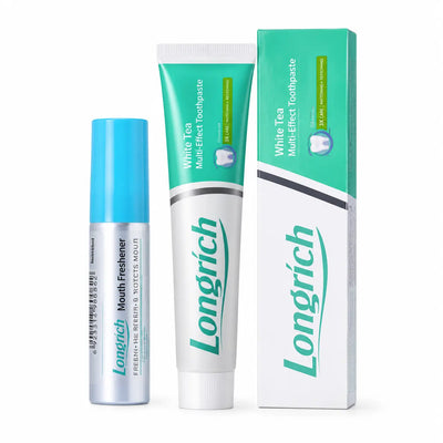 Pack Hygiène Dentaire Longrich – Dentifrice Thé Blanc + Spray Haleine Fraîche